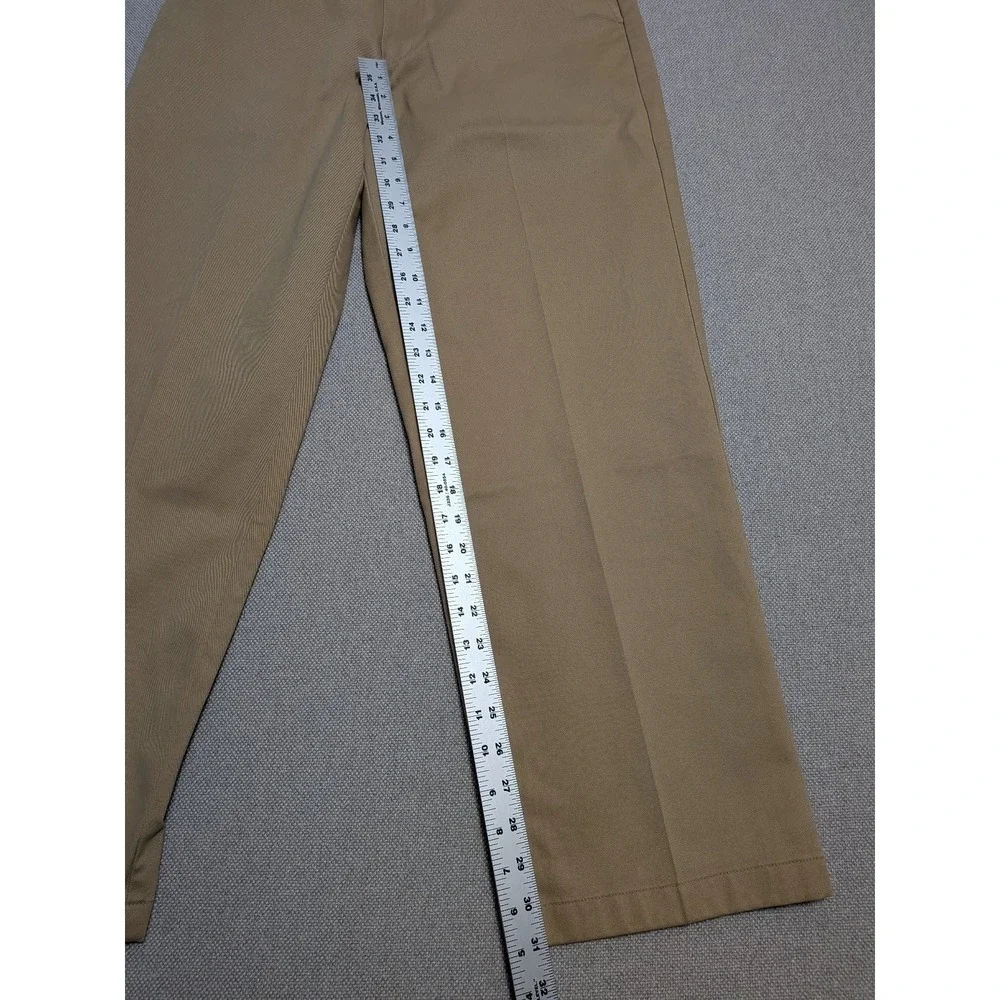L.L.Bean Pants Men's Khaki 34x29 Chino Comfort Waist 100% Cotton Office Heavy